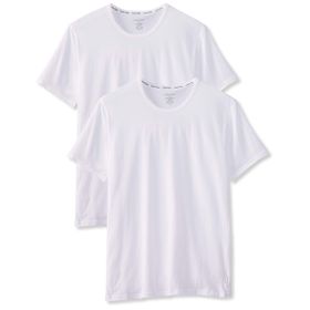 Calvin Klein 000NB1542A Beyaz 2'li Erkek Kısa Kol Yuvarlak Yaka T-Shirt