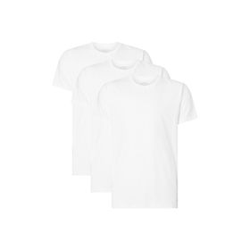 Calvin Klein 000NB4011E Beyaz 3'lü Erkek Kısa Kol Yuvarlak Yaka T-Shirt
