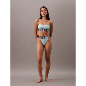 Calvin Klein 000QF7631E-4A3 Unlined Bralette Mavi Kadın Spor Sütyeni
