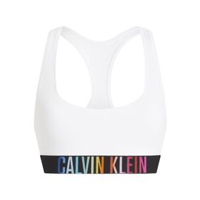 Calvin Klein 000QF7831E-100 Marka Logolu Elastik Bantlı Günlük Kullanıma Uygun Beyaz Kadın Spor Sütyeni
