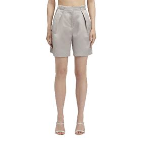 Calvin Klein Açık Gri 5003124175 Kadın Yüksek Belli Keten Şort