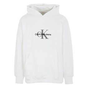 Calvin Klein Archıval Monologo Hoodie Beyaz Erkek Sweatshirt