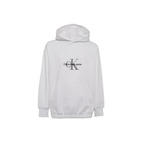 Calvin Klein Archıval Monologo Hoodie Beyaz Erkek Sweatshirt