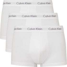Calvin Klein Beyaz 3'lü Düşük Bel Erkek Boxer