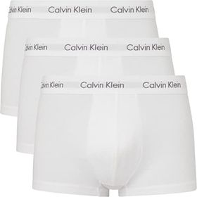 Calvin Klein Beyaz 3'lü Düşük Bel Erkek Boxer