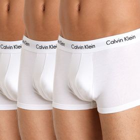 Calvin Klein Beyaz 3'lü Düşük Bel Erkek Boxer
