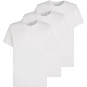 Calvin Klein Beyaz 3'lü Erkek Kısa Kol Yuvarlak Yaka T-Shirt