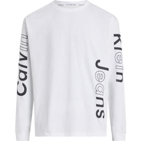 Calvin Klein Blocking Graphic LS Tee Beyaz Erkek T-shirt