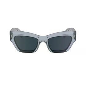Calvin Klein CK 24531S 412 53 Unisex Geometrik Şeffaf Mavi Kemik Güneş Gözlüğü