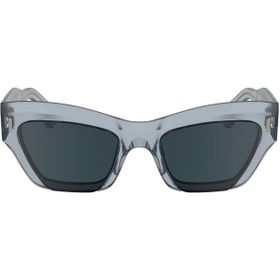 Calvin Klein CK 24531S 412 53 Unisex Geometrik Şeffaf Mavi Kemik Güneş Gözlüğü