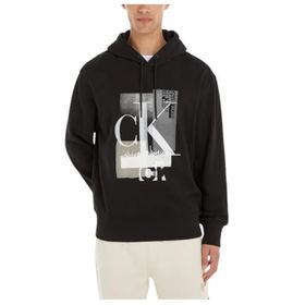 Calvin Klein Connected Layer Landscape Hoodie Siyah Erkek Sweatshirt