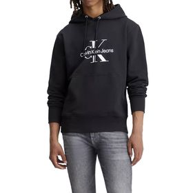 Calvin Klein Disrupted Outline Monologo Hoody Siyah Erkek Sweatshirt