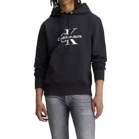 Calvin Klein Disrupted Outline Monologo Hoody Siyah Erkek Sweatshirt