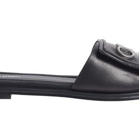 Calvin Klein Flat Relock Lth Slide Siyah Kadın Sandalet