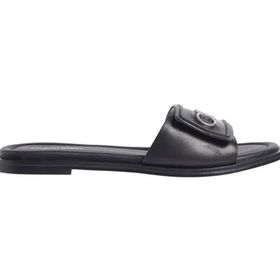 Calvin Klein Flat Relock Lth Slide Siyah Kadın Sandalet