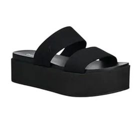 Calvin Klein Flatform Webbing İn Bej Kadın Sandalet