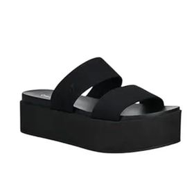 Calvin Klein Flatform Webbing İn Siyah Kadın Sandalet
