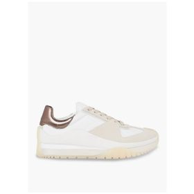 Calvin Klein HW0HW01879YBR Beyaz Bronz Kadın Deri Sneaker