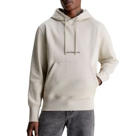 Calvin Klein Institutional Hoodie Bej Erkek Sweatshirt