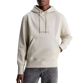 Calvin Klein Institutional Hoodie Bej Erkek Sweatshirt