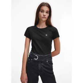 Calvin Klein J20J212883BAE Bisiklet Yaka Siyah Kadın T-Shirt