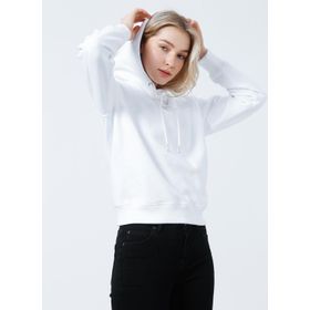 Calvin Klein J20J213178YAF Kapüşonlu Normal Kalıp Beyaz Kadın Sweatshirt