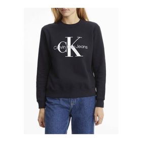 Calvin Klein J20J219140BEH Bisiklet Yaka Normal Kalıp Siyah Kadın Sweatshirt