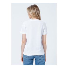 Calvin Klein J20J219142YAF Beyaz Kadın T-Shirt