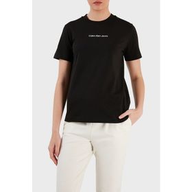 Calvin Klein J20J221065BEH Jeans Siyah Kadın Bisiklet Yaka T-Shirts