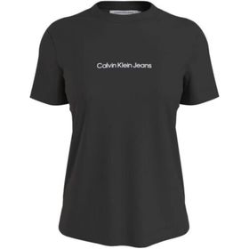Calvin Klein J20J221065BEH Jeans Siyah Kadın Bisiklet Yaka T-Shirts
