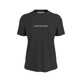 Calvin Klein J20J221065BEH Jeans Siyah Kadın Bisiklet Yaka T-Shirts