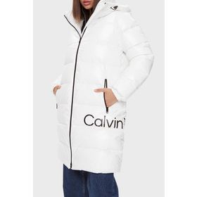 Calvin Klein J20J221902 YBI Beyaz Kadın Mont