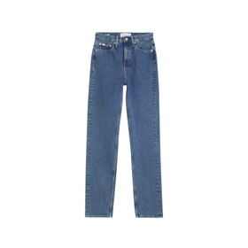 Calvin Klein J20J2224431A4 Jeans Yüksek Bel Düz Paça Normal Mavi Kadın Denim Pantolon