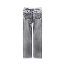 Calvin Klein J20J2224531A4 Jeans Yüksek Bel Düz Paça Normal Mavi Kadın Denim Pantolon