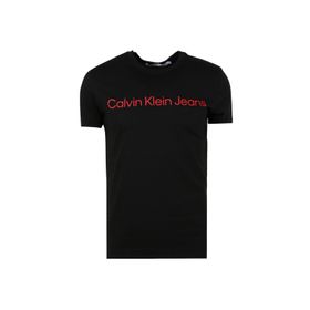 Calvin Klein J30J3225520GM Jeans Bisiklet Yaka Baskılı Siyah Erkek T-Shirt