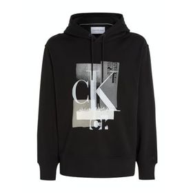 Calvin Klein J30J324310 Connected Layer Landscape Hoodie Siyah Erkek Sweatshirt