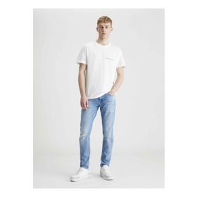Calvin Klein J30J324671 YAF Beyaz Erkek T Shirt