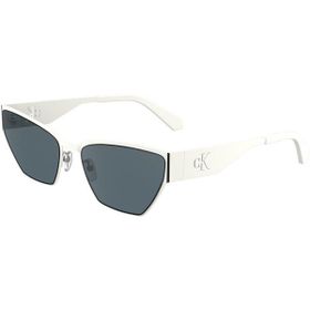 Calvin Klein Jeans CKJ 24207S 100 58 Unisex Geometrik Beyaz Metal Güneş Gözlüğü