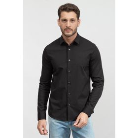 Calvin Klein Jeans J30J319065BEH Siyah Düz Normal Erkek Gömlek