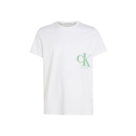 Calvin Klein Jeans J30J322875YAF_CK SPRAY TEE Bisiklet Yaka Baskılı Beyaz Erkek T-shirt