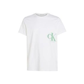 Calvin Klein Jeans J30J322875YAF_CK SPRAY TEE Bisiklet Yaka Baskılı Beyaz Erkek T-shirt