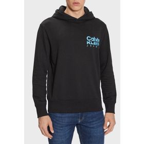 Calvin Klein Jeans J30J324219BEH Kapüşon Yaka Siyah Erkek Sweatshirt