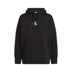 Calvin Klein Jeans J40J400325BEH Kapüşon Yaka Baskılı Siyah Kadın Sweatshirt
