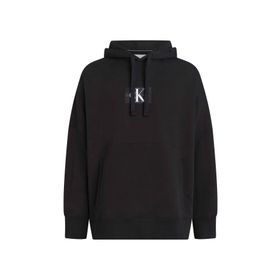 Calvin Klein Jeans J40J400325BEH Kapüşon Yaka Baskılı Siyah Kadın Sweatshirt