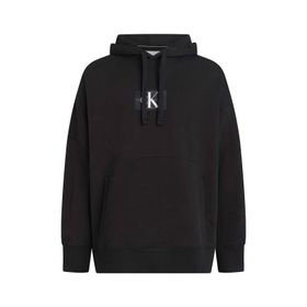 Calvin Klein Jeans J40J400325BEH Kapüşon Yaka Baskılı Siyah Kadın Sweatshirt