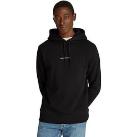 Calvin Klein Jeans Monologo Hoodie Siyah Erkek Sweatshirt