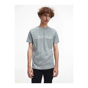 Calvin Klein K10K104063-092 Gri Erkek T-shirt