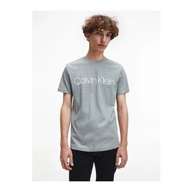 Calvin Klein K10K104063-092 Gri Erkek T-shirt