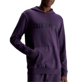 Calvin Klein L-S Hoodie Mor Erkek Sweatshirt