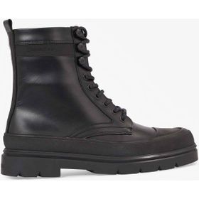Calvin Klein Lace Up Boot High HM0HM01213BEH Deri Siyah Erkek Bot